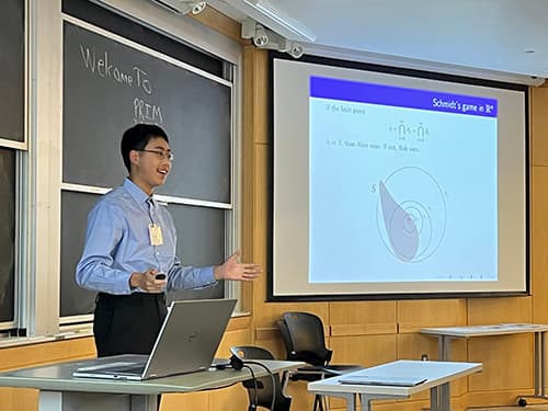 Me presenting at the 2023 PRIMES conference at MIT.